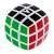V-Cube 3x3 versenykocka, lekerekített, fehér alapú, fekete, zöld, piros
