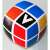 V-Cube 2x2 Speed-Cube, weiß, schwarz, rot, blau, gelb