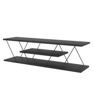 Canaz TV stand in anthracite grey, with two shelves and a modern design - Furniture