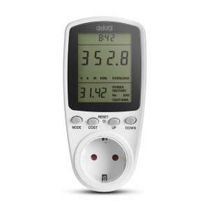 Delight Watomierz z kalkulacją kosztów, miernik zużycia energii, miernik mocy, 20296B, mierzy napięcie, prąd, częstotliwość, wewnętrzny akumulator - Licznik energii elektrycznej