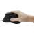 Hand holding LogiLink ergonomic vertical mouse, black, USB, 1000 dpi