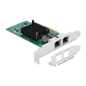 Delock PCI Express network card with two Gigabit LAN ports and low profile bracket - PCI Network Card