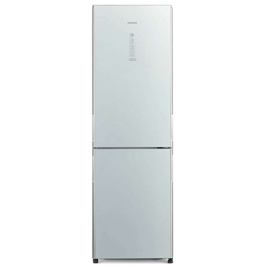 Hitachi alulfagyasztós hűtőszekrény, 60 cm,330l, ezüst üveg