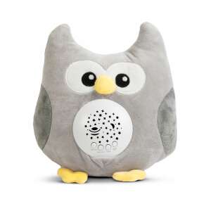 Bewello Zenélő, világító plüss bagoly éjjeli fény projektor, nyugtató zenével és fehér zajjal, csillagos égbolt vetítéssel a plafonra - Bewello