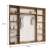 Moon23plus sliding door wardrobe with dimensions, oak color, with mirror