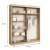 Moon23plus sliding door wardrobe with dimensions, oak color, with mirror