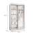 Moon23plus sliding door wardrobe with dimensions, white color, with mirror