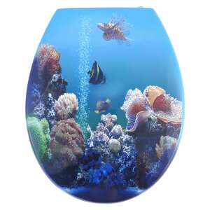 Bath Duck Wc-Ülőke - Mdf - Mintás - Cink Zsanérokkal - Aquarium