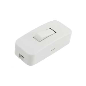 White in-line light switch, 1 pole, 4A, 250V, for indoor use, for lamps only - Home by Somogyi