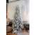 210 cm Pre-lit Slim Artificial Christmas Tree with Snow, 370 LED Lights,  Premium Pine in a living room setting
