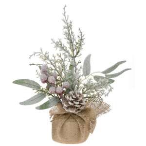 Christmas Decoration in Jute Bag, 30 cm