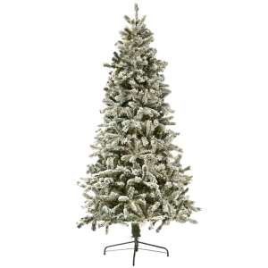 210 cm Artificial Snow-Covered French Fir Christmas Tree - Christmas