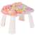 M-Toys 3-in-1 walker, activity table and play center with sound and light effects in pink color, activity table mode, side view
