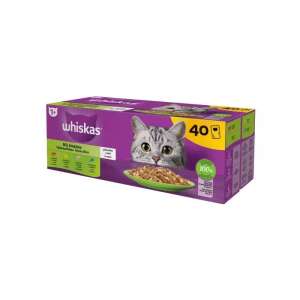 Whiskas Mix Smakow 40er Pack Nassfutter für Katzen, 40 Beutel, 85g pro Beutel - Whiskas
