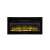 Home FKKI 05 built-in electric fireplace, black, front view, flames on