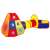 Iplay 3-in-1 Play Tent, Tunnel and Ball Pit with 100 Balls, Red and Yellow