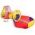 Iplay 3-in-1 Play Tent, Tunnel and Ball Pit with 100 Balls, Red and Yellow