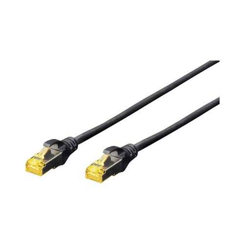 Schwarzes Digitus CAT 6A S/FTP Patchkabel, 0.5m