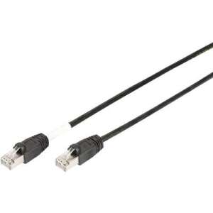 Digitus RJ45 CAT 6 S/FTP hálózati kábel, 5 méter, fekete, UV álló, sodort érpár - FTP kábel