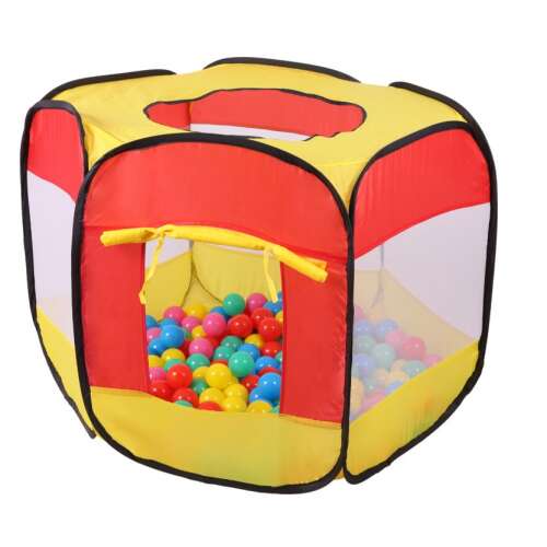 Iplay Pop Up Játszósátor + 100db ajándék Labda #sárga-piros