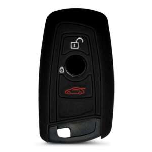 Etui na kluczyk samochodowy do BMW - 3 przyciski - Keyless Go, silikon, czarny, 40218.01