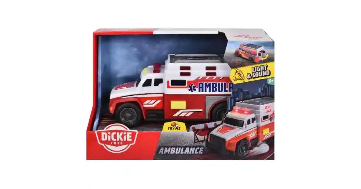 Krankenwagen, 15cm, mit Licht und Sound Dickie Toys