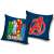 Avengers pillow cover, blue, 40x40 cm, with Avengers logo and characters