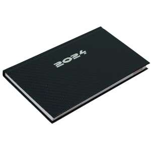 Realsystem Carbon 2024 zsebnaptár, fekvő, fekete borító - REALSYSTEM