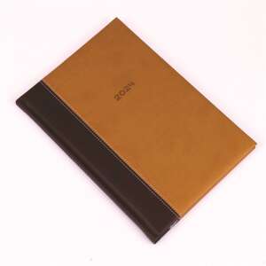 Linett B/5 heti határidőnapló 2024, barna-mustár, Realsystem - REALSYSTEM