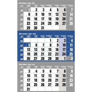 Falinaptár speditőr 1 tömbös 12 lapos 300mmx480mm, üres fejlappal kék Realsystem 2026. 90944144 - REALSYSTEM