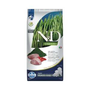N&D Spirulina Kutyaeledel, Bárány, Spirulina és Farkasbogyó Receptel, Kölyök Közepes/Nagy, 7kg Csomag - N&D