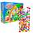 Marble race game, colorful track, 219 pieces, XXL size, packaging