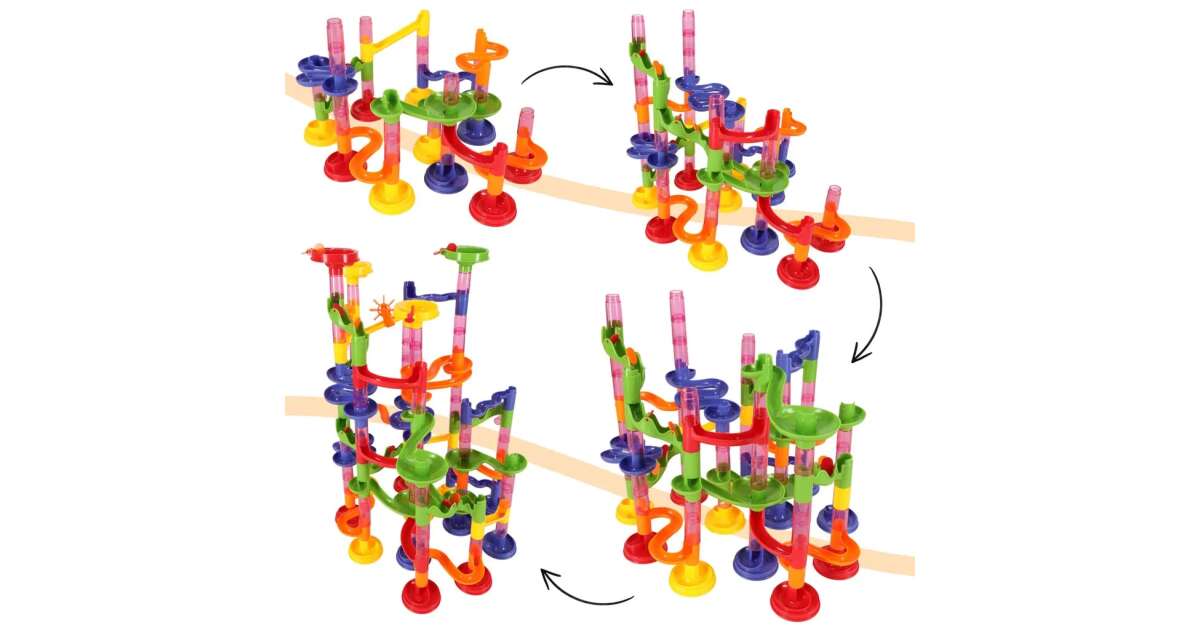Marble Race Game Golyós Versenypálya, XXL, 219db-os, Többszínű 114948042