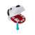 Dog head toy with removable teeth and dental tools for pretend play