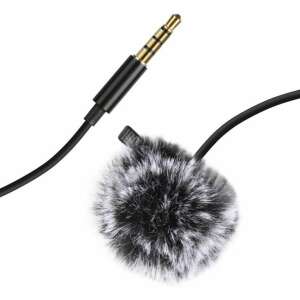 Puluz PU424 lavalier microphone with furry wind shield - Microphone