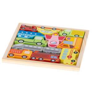 KX5313 puzzle din lemn pentru mașini, Multicolor 68570743 Puzzle pentru copii