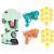 Ikonka dinosaur shooting game with target, guns and soft foam darts