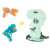 KX5545 Dinosaur Shooting Game, Green Dinosaur Target, Orange and Blue Dinosaur Guns
