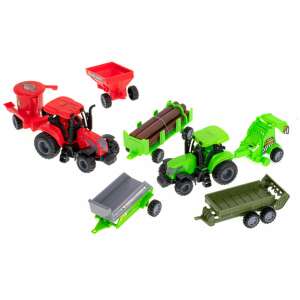 Ikonka farm Állatfigurák gépekkel 49db