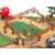 Ikonka Farm playset animal pen detail, farm toy scene