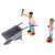 Ikonka Farm toy farmer figures and wheelbarrow, farm playset detail