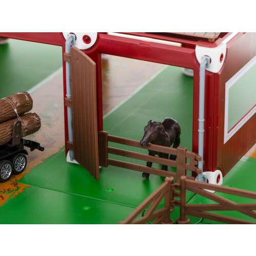 KX6027 Jucărie pentru fermă cu tractor și animale, verde/maro