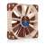 Side view of the Noctua NF-F12 5V 12cm PC fan showing the brown and beige color scheme