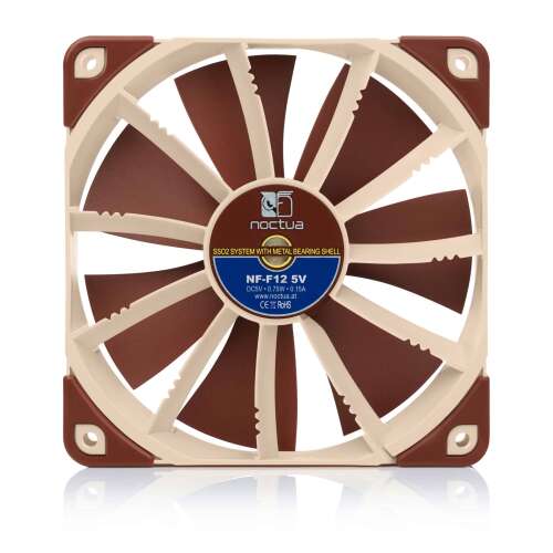 Noctua NF-F12 5V 12cm brown and beige PC fan
