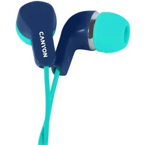 Căști stereo Canyon cu microfon - Albastru și Verde - Canyon