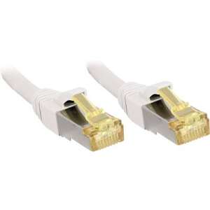 Cablu patch Lindy 5m alb CAT 6a S/FTP RJ45 cu conectori snagless - Cabluri FTP