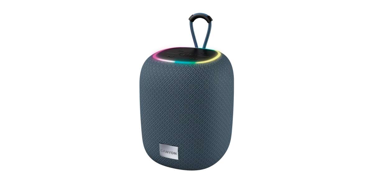 CANYON BSP-8, Bluetooth Speaker, BT V5.2, BLUETRUM AB5362B, TF card  support, Type-C USB port, 1800mAh polymer battery, Max Power 10W, Grey,  cable length 0.50m, 110*110*135mm, 0.57kg