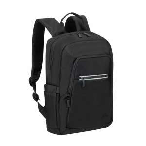 RivaCase Alpendorf 7523 ECO laptop backpack, black, angled view - RIVACASE