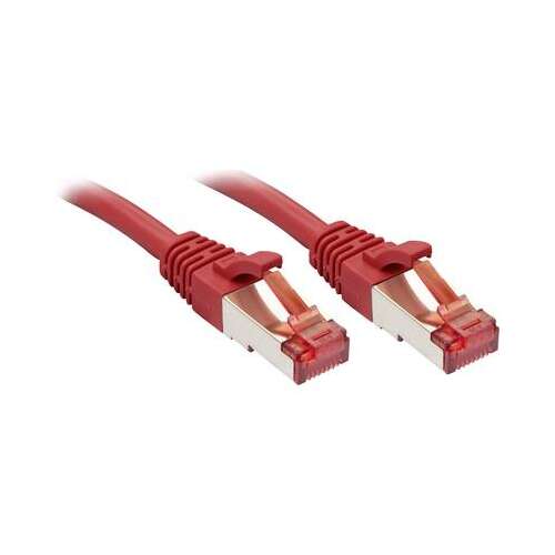 Kabel sieciowy Lindy Cat.6 S/FTP, czerwony, 2 metry, ekranowany, snagless, pozłacane złącza