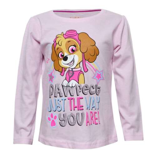 Nickelodeon Psi Patrol Skye błyszczący T-shirt z długim rękawem dla dziewczynek, rozmiar 128 cm (8 lat)